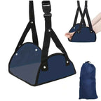 Airplane Footrest With Adjustable Strap, Portable Hammock Leg Rest, Perfect Travel Accessories