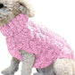 Autumn & Winter Knitted Dog Sweater – Warm, Soft, and Stylish Solid Twist Design for Small Pets