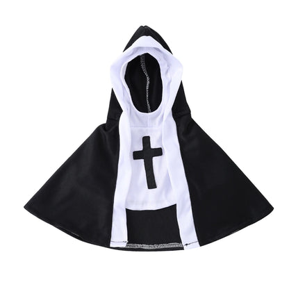 Funny Halloween Cat & Dog Cosplay Costumes – Jesus & Nun Outfits