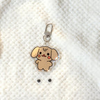 2pcs Kpop Ateez Aniteez Cartoon Character Plush Pendant with Acrylic Keychain Keyring San Bag Accessories Fans Gift Collection