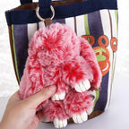 Fluffy Bunny Plush Keychain Cute Rabbit Bag Charm