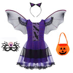 Girls Vampire Costume Gothic Tutu Dress – Halloween Fantasy Outfit