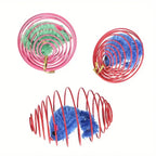 Cat Toy Balls Funny Stretchable Kitten Springs Toys Interactive Caged Rats Rolling Cat Balls Random Color Cat Accessories Pet