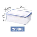 Sealed Rectangular Refrigerator Storage Box with Lid Plastic Trasparent Crisper Food Containers Stackable Microw
