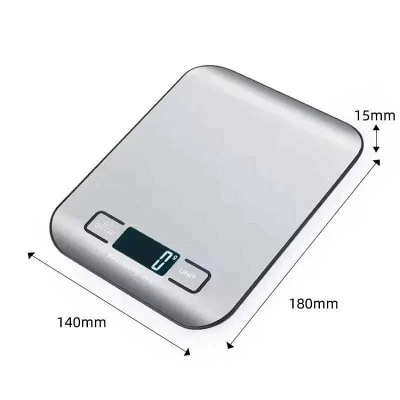 Digital Kitchen Scale – Stainless Steel Food Weighing Scale with LED Display