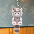 Long Tail Cat Plush Keychain Cute Animal Bag Charm
