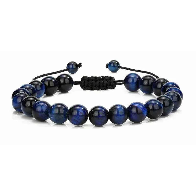 Multiple Style 8mm Natural Tiger Eyes Lava Rock Protection HANDMADE Bracelet Men's Gift