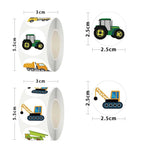 500/1000 Pcs Easykart Truck Vehicle Stickers Construction Stickers Roll For Kids Teens Vehicle Car  Potty Stickers For Home Part