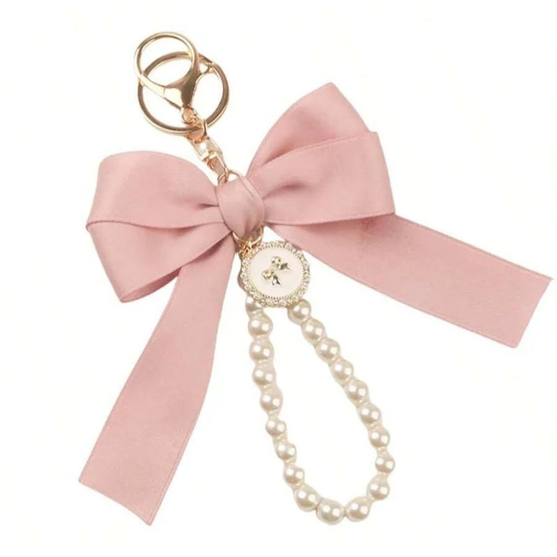 Keychain with bow, Large bow tie,Carrying bag for hanging,Ornament,Bag decorations,DIY headphone case,Accessories