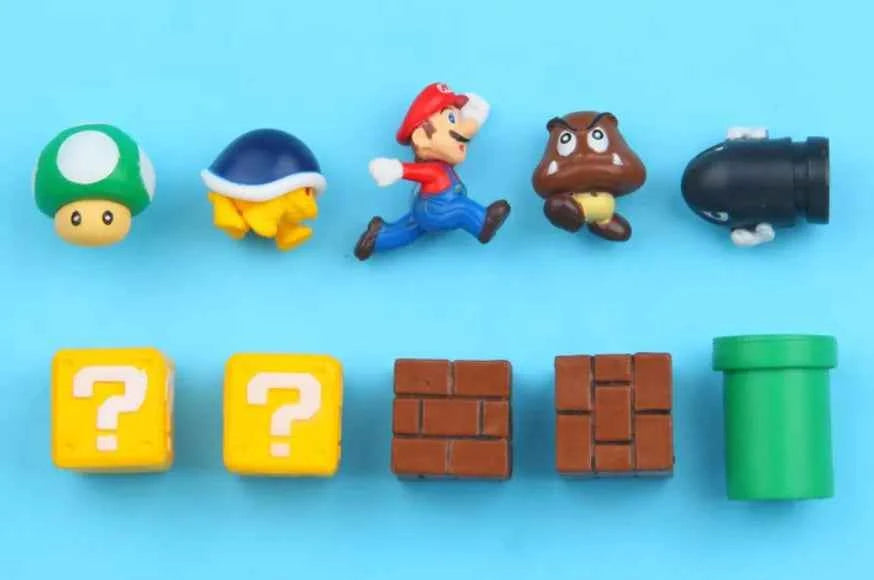 1 Set Japan Game Figure Super Mario Bros Fridge Magnets Refrigerator Stickers Ornament Luigi Yoshi Toad Mini Figurine Doll