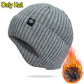 Outdoor Men’s Winter Knitted Bomber Hat – Plush Lined Peaked Cap with Earmuffs | Warm Faux Fur Cycling Hat for Cold Weather Protection
