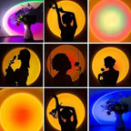 1pc Vibrant Sunset Projection Light - 16-Color Spectrum, USB Remote Control, Dynamic Color Changing LED Light -Creates Warm Home