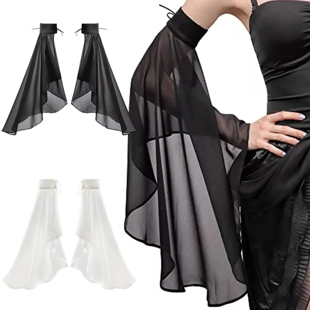 1Pair Summer Sun Protection Cuffs Long Detachable Sleeves Simple Decorative for Wedding or Daily Wear Oversleeve Accessories