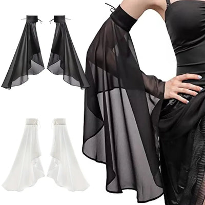 1Pair Summer Sun Protection Cuffs Long Detachable Sleeves Simple Decorative for Wedding or Daily Wear Oversleeve Accessories
