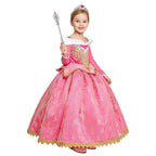 Girls Sleeping Beauty Aurora Cosplay Princess Dress Kids Rapunzel Frozen Elsa Cinderella Costume Party Clothing 2-10Years
