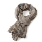 Cotton Linen Striped Men Scarves Autumn Winter Warm Neckerchief Pashmina Male Accessories Short Tassel Bufanda Shawl