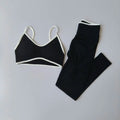 Seamless 2PCS Legging Sets Women's Strappy Sports Bras and Leggings High Waist Fitness Sculpt Leggings Running Pants Gym Suits