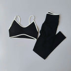 Seamless 2PCS Legging Sets Women's Strappy Sports Bras and Leggings High Waist Fitness Sculpt Leggings Running Pants Gym Suits