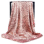 Fashion Kerchief Silk Satin Neck Scarf For Women Print Hijab Scarfs Female 90*90cm Square Shawls and Wraps Scarves For Lady
