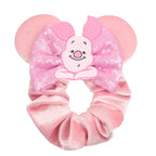 Cute Mouse Ears Velvet Scrunchies Hairband Women Elastic Ponytail Holder Girls Sequin Bow 2023 Kids Party DIY Hair Accessories