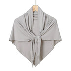 Solid Color Cotton Triangle Scarf Muslim Hijab Shawls Woman Soft Wraps Lady Fashion Causal Turban Islamic Jersey Headband
