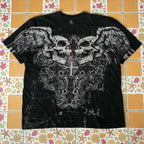 2000s affliction Graphic T-Shirt Mens Large Grunge Wings New Fashion Style Couple Tops Pure Cotton Shirt