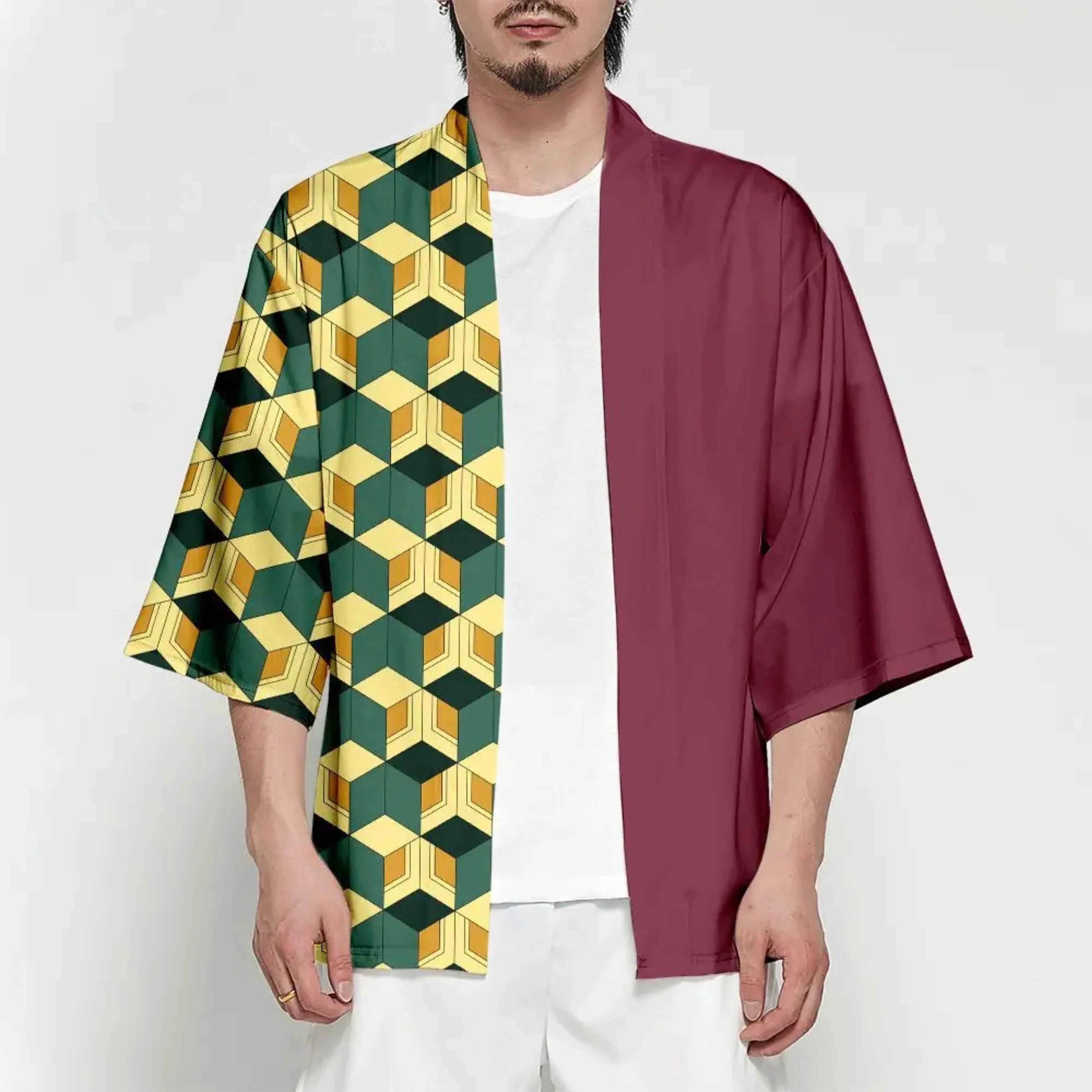 Tanjiro & Zenitsu Anime Cosplay Costume – Kimono Haori Outfit