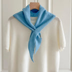 100% Australian Wool Knitted Triangle Scarf Shawl Women's Autumn  Winter Warm Neck Protection Scarf Decorative  Small Scarf