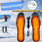 USB Heated Shoe Insoles Electric Foot Warming Pad Feet Warmer Sock Pad Mat Winter Outdoor Sports Heating Insole Winter Warm