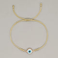 Go2boho New In Enamel Evil Eye Rope Friendship Bracelet Adjustable Women Men Kids Summer Jewelry