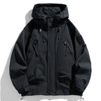 Men’s Waterproof Windbreaker Hooded Jacket – Lightweight Zipper Softshell Bomber for Hiking, Camping & Everyday Wear