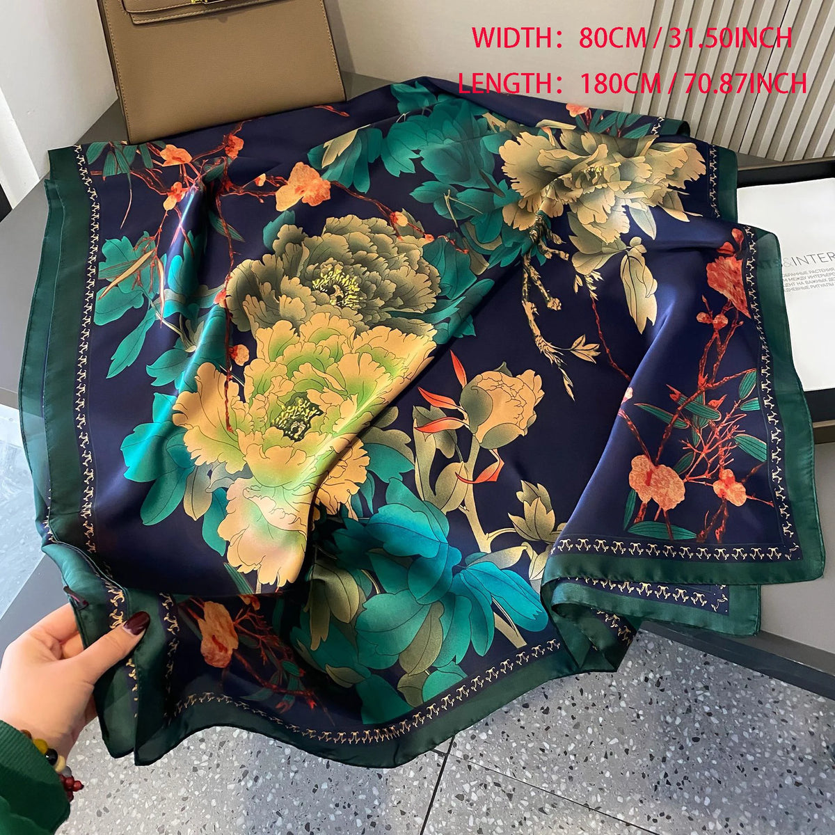 Spring Scarf Women's Luxury Design Polyester Material Smooth Scarf Soft Shawl Beach Scarf