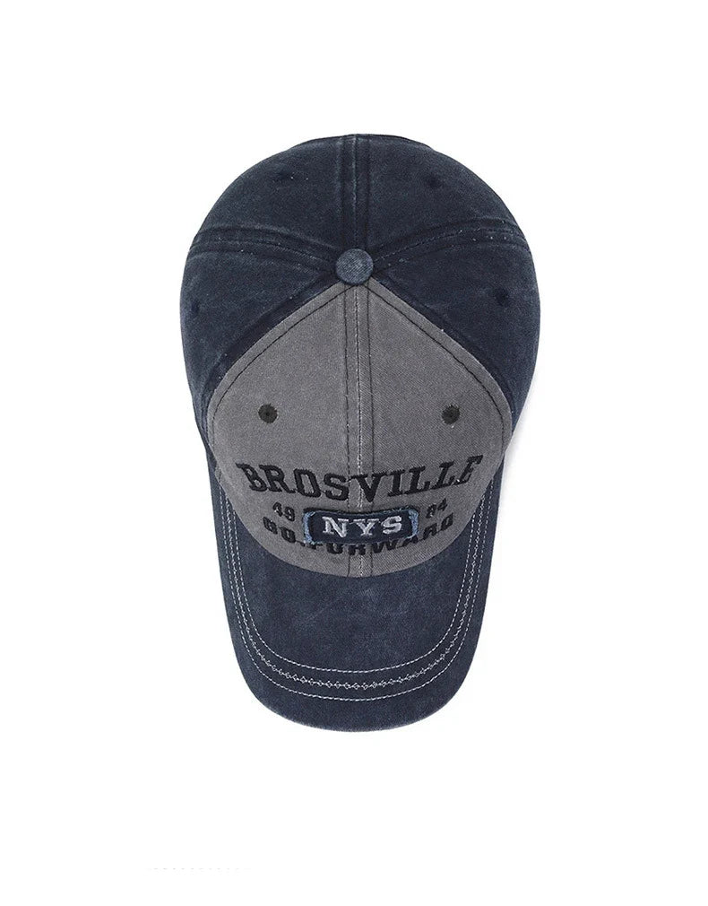 Washed Embroidered Baseball Cap with Curved Brim for Everyday Style