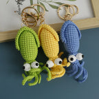 Funny Shrimp Crochet Keychain Cute Ocean Bag Charm