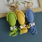 Funny Squid Crochet Keychain Cute Ocean Bag Charm