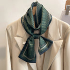 50 Color New Women Silk Feel Printed Design Scarf Shawl Fashion Luxury Long Narrow Small Silk Scarves Ladies Headband Headscarve
