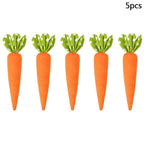 1/5pcs Easter Carrot Ornaments 2026 Spring Easter Party Decoration for Home Kids Birthday Favors Gift Soft Artificial Carrot Toy