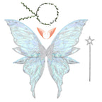 Butterfly Fairy Elf Costume Wing Princess Angel Wing Ears Star Fairy Stick Garland Set Halloween Cosplay Party Photography Props