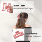 10Pcs Colorful Square Non-Slip Hair Claw Clips for Women 2.6 Inch Strong Hold Jaw Clip Bulk Hair Accessories for Daily Use Gift