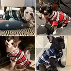 British Style Plaid Dog Shirt – Cotton Pet Clothes for Small Dogs & Cats