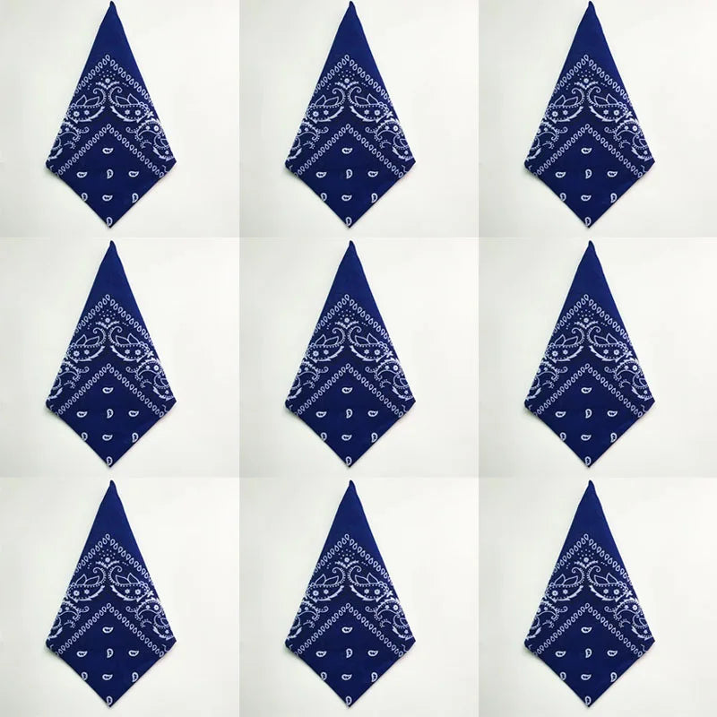 1/4/9pcs Men Women Bandana Hairband Cowboy Mens Biker Sports Headwear Wrist Hairwrap Single Sided Head Wrap Scarf Paisley