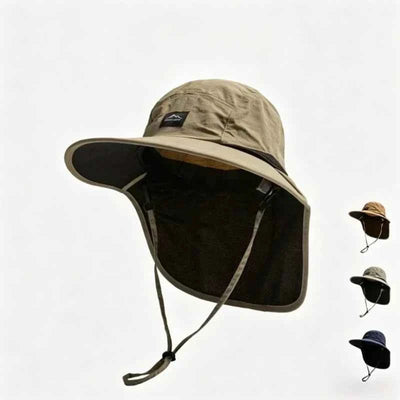 Caps Summer Wide Brim Neck Protection Unisex Bucket Hats Outdoor Visor Quick-drying Panama Sunscreen Tied Fishing Hiking Hat