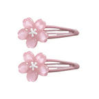 Cute Pink Cherry Blossom Hair Clip Kids Hairpin Bangs Clips Dopamine Princess Hair Accessories Flyaway Headwear Side BB Clip