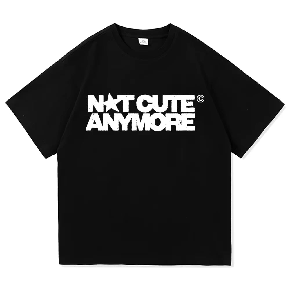 ILLIT Not Cute Anymore Album TShirt Fashion Men/women Clothing Harajuku High Quality Tops Cotton TShirts Male Tees Vintage