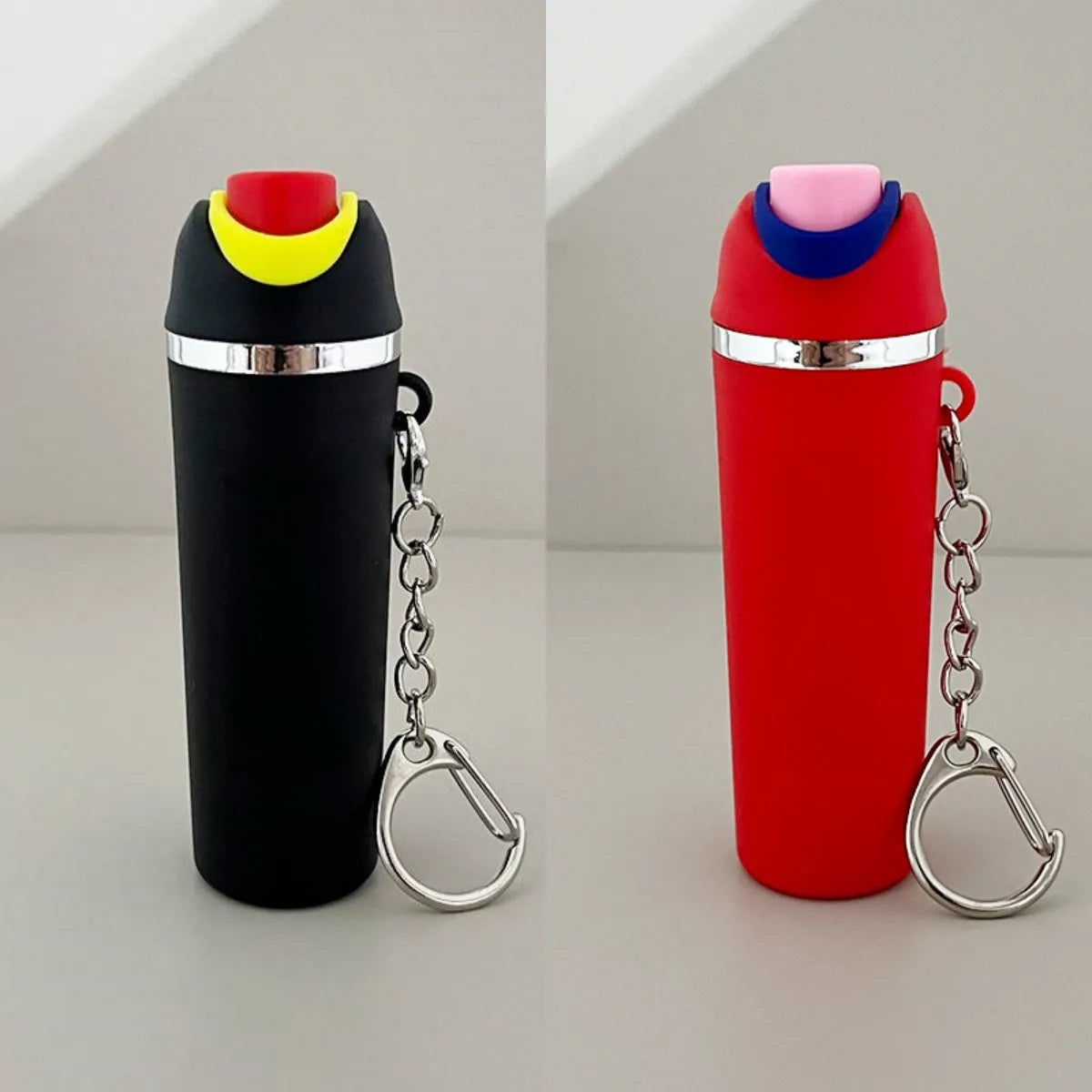 Mini Water Bottle Keychain ， Cute Cup Mini Tumbler Keychain，Applicable To Holder Keyring for Lip Balm, Backpack