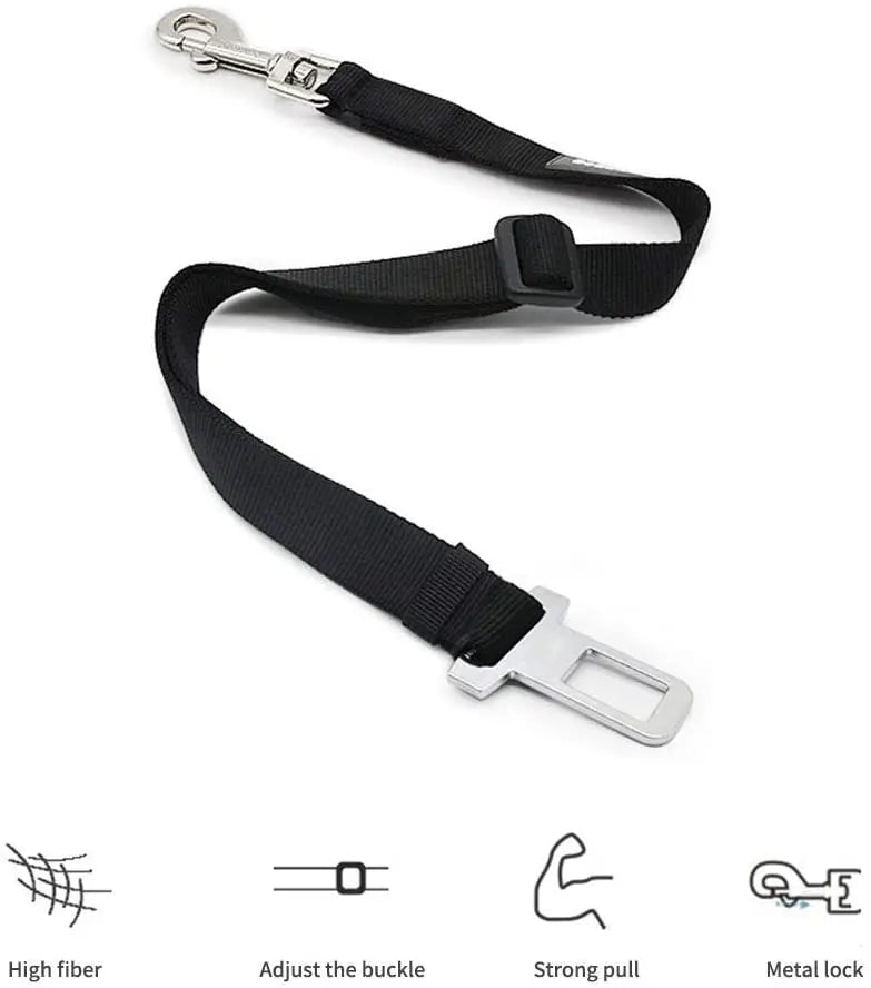 Adjustable Pet Cat Dog Car Seat Belt Pet Seat Vehicle Dog Harness Lead Clip Safety Lever Traction Dog Collars Dog Accessoires - WTN Essentials 