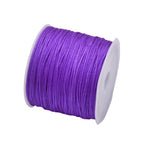 50Yds 0.8mm Crafts Nylon Cord For Jewelry Making Beading Braided Nylon Satin String for Bracelets Rattail Trim Chinese Knot