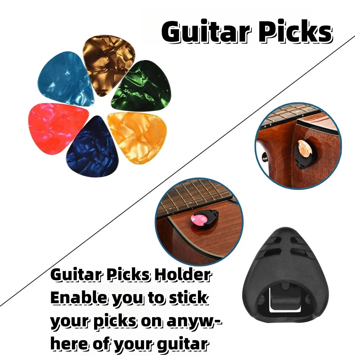 Miwayer Guitar Beginner Accessories Set w/Guitar Tuner Includes/Guitar Capo/10 picks (Random) /Plectrum Holder/for Any Guitar