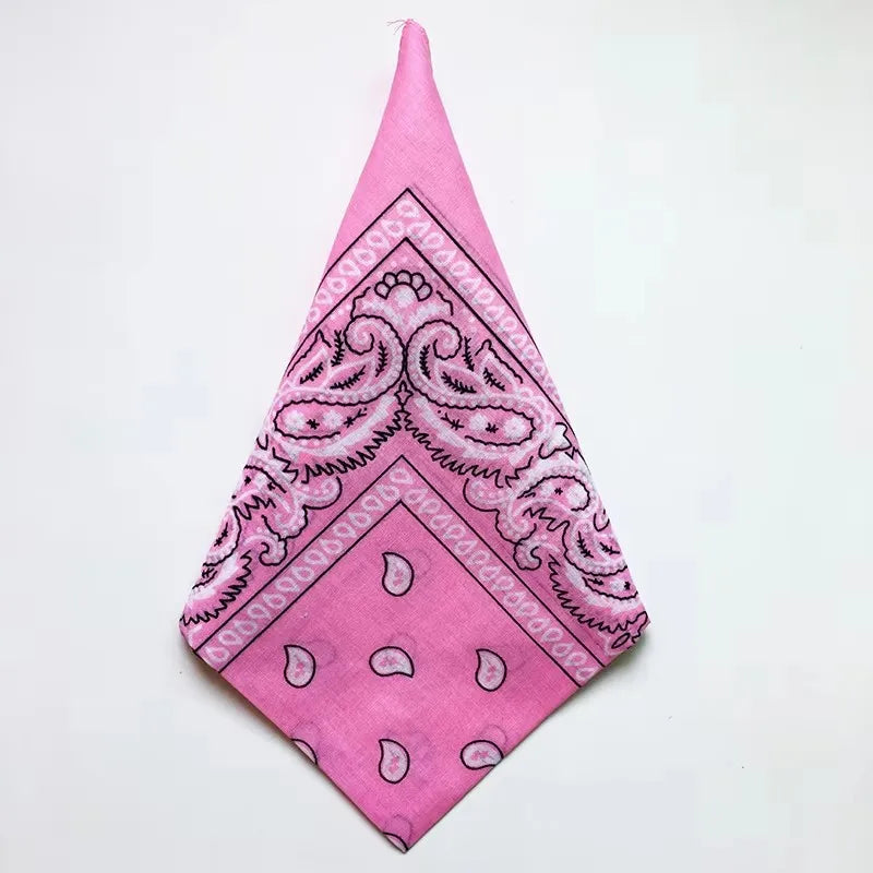 1/4/9pcs Men Women Bandana Hairband Cowboy Mens Biker Sports Headwear Wrist Hairwrap Single Sided Head Wrap Scarf Paisley