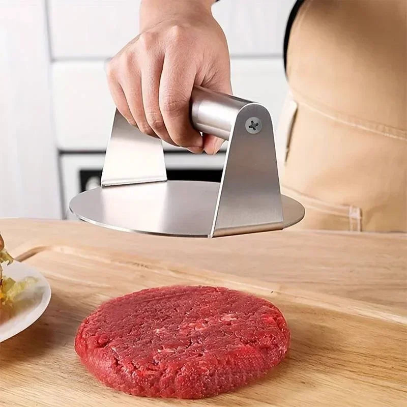 Heavy Duty Stainless Steel Smash Burger Press – BBQ Patty Smasher & Meat Press Tool